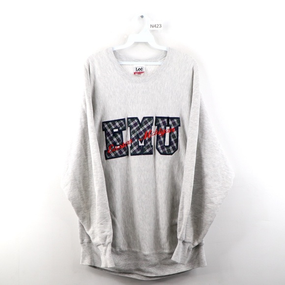 Vintage 90s Eastern Michigan University Sweatshirt - Picture 1 of 8